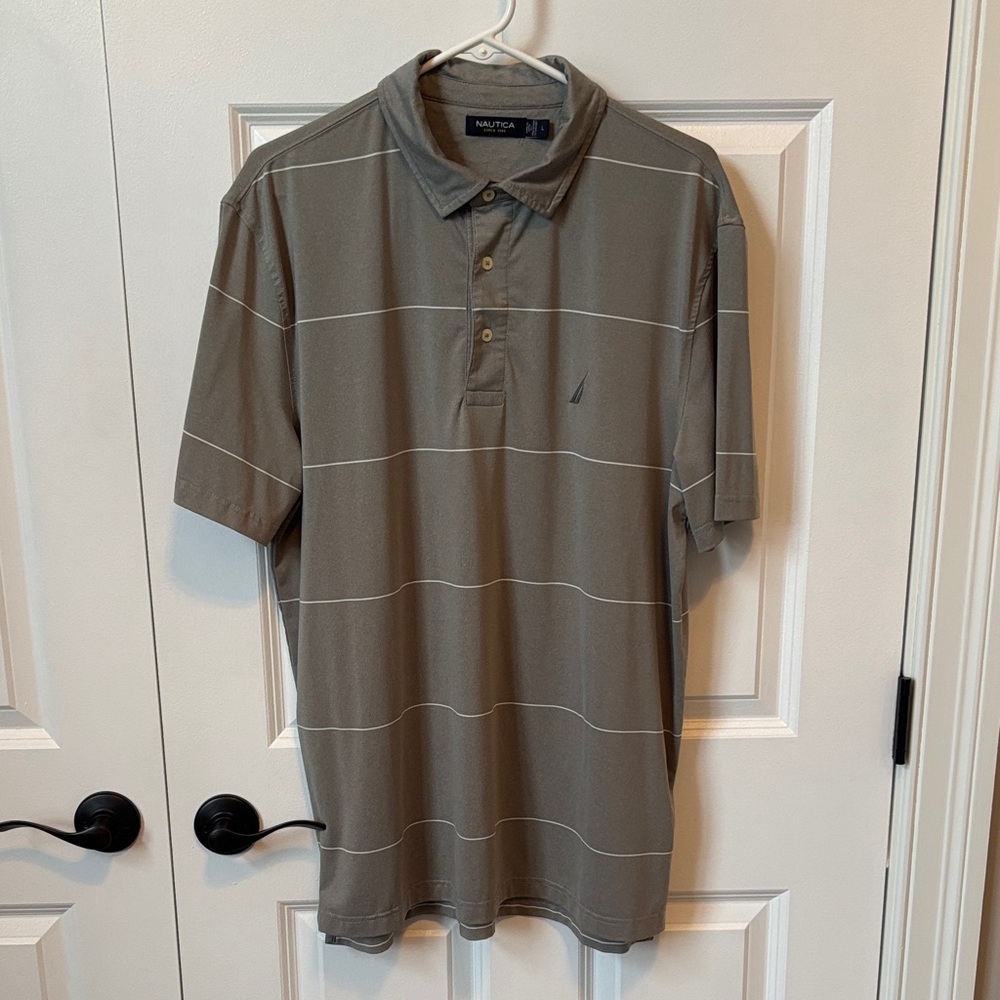 Men’s Nautica grey polo shirt size L